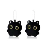 Маленький черный кот, брелок, 1 пара