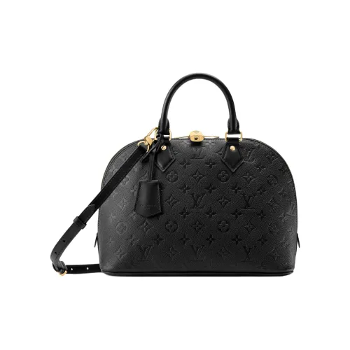 LOUIS VUITTON Alma Сумка через плечо из коровьей кожи маленькая сумка для женщин черная