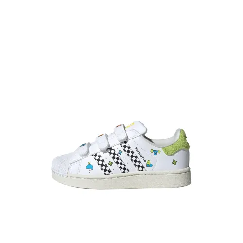 Adidas Originals Superstar 2 Low Топ Детский Скейтбординг Белый Зеленый