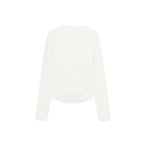 ZARA Натуральный Белый Женский T-Рубашки