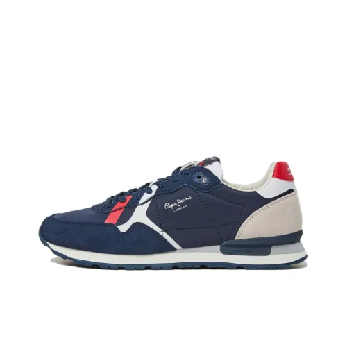 Pepe Jeans Амортизация Низкий Топ Повседневная Обувь Мужская Морской Синий