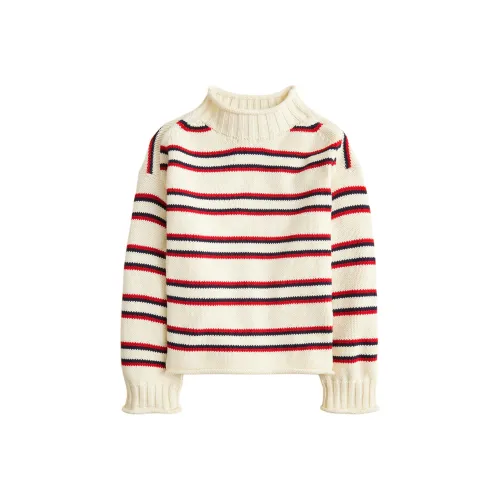 J.Crew Красный Морской Синий Полосатый Женский Свитер