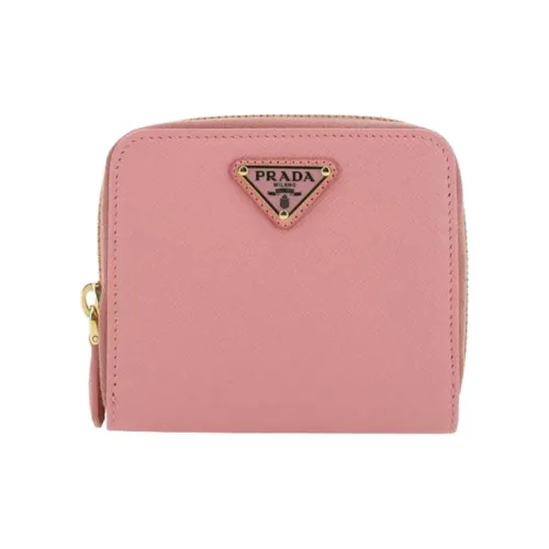 PRADA Кожа Монетница Женская Розовая