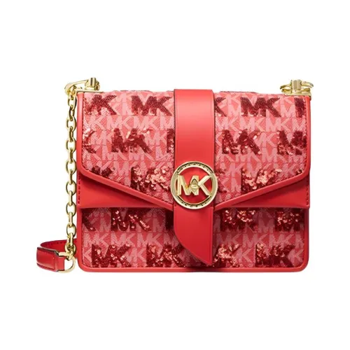 MICHAEL KORS Искусственная кожа Конверт Сумка Сумка через плечо Сумка на плечо Женская Настоящий красный