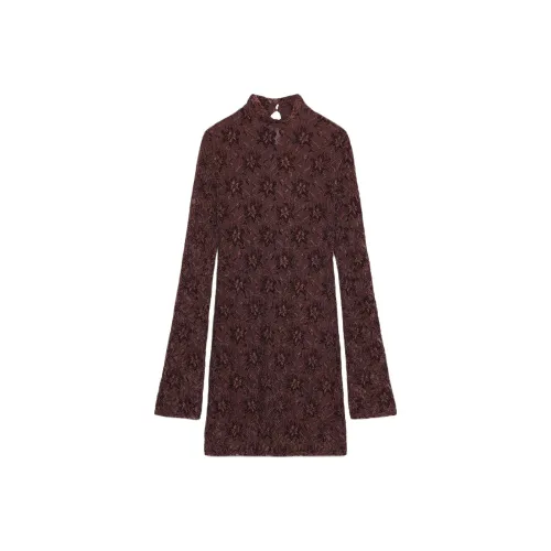 ZARA Длинное платье с длинными рукавами женское