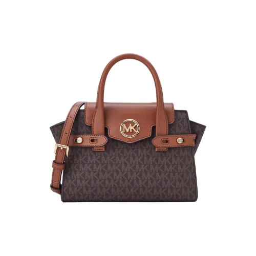 MICHAEL KORS CARMEN Искусственная кожа Сумка Маленькая Женская Темно-коричневый и Желтый Коричневый