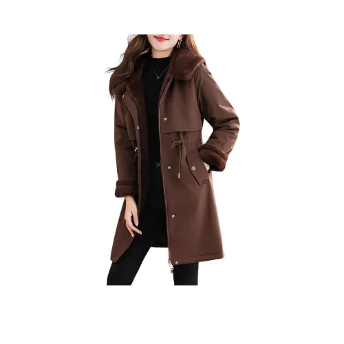 The Temptation Of The Muse С капюшоном Двусторонний Парка Пальто Женское