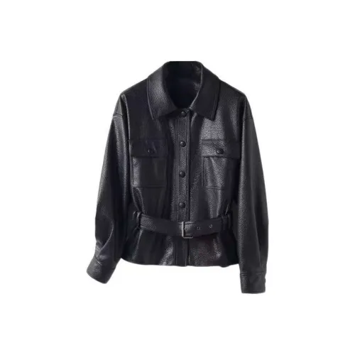 QIAOMONVHAI Черные Женские Куртки