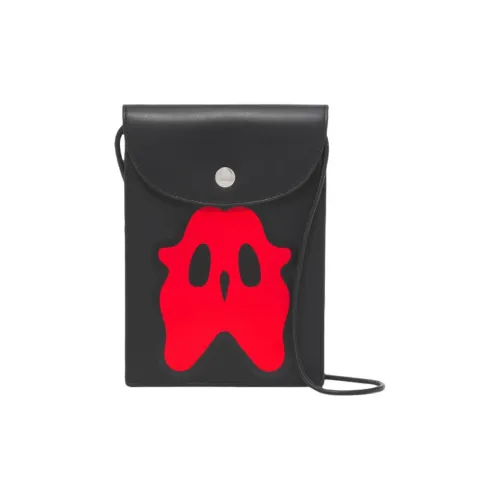 Burberry Телячья кожа Сумка через плечо Мужская Черная Красная