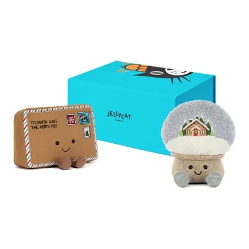 JELLYCAT Сцена Снег Wish Collection Веселье Снежок Веселье Желание Записка Куклы Плюшевая кукла 12 см Высота 16 см В сидячей позе