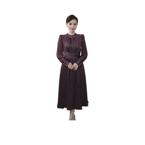 Tang Xi Длинное платье с длинными рукавами женское