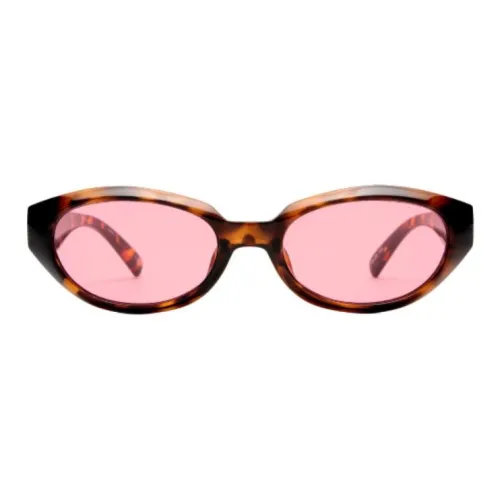 Le Specs ECOZENO T110 10 Растение BIOMASS OVAL SUNGLASSES Женские Черепаховый Розово-красный