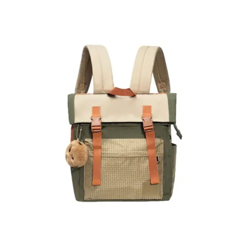 POY Нейлоновая ткань Винтажный рюкзак Унисекс Зеленый Wilderness Trail