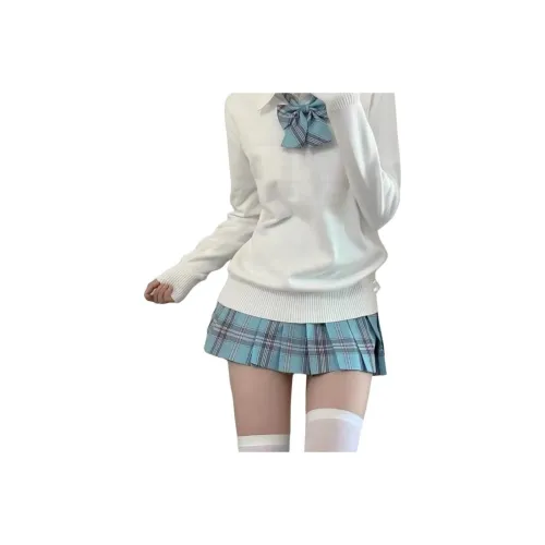 STYUW Белый Женский Комплект с Юбкой