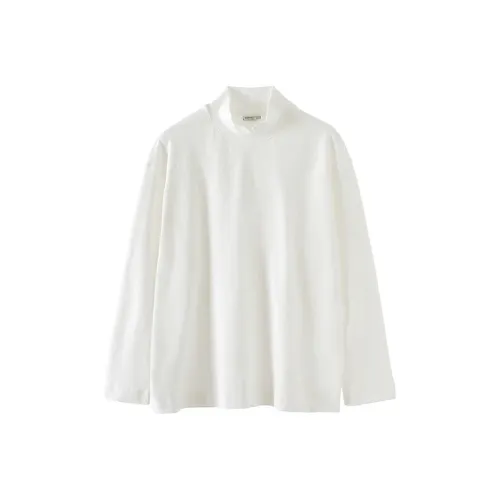 BUTTBILL Минималистский стиль Свободный крой Длинный рукав Т-рубашка Унисекс