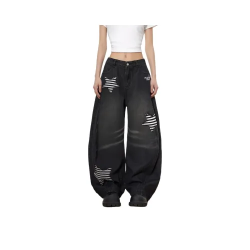 OURUOKE Черные Женские Джинсы