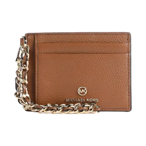 MICHAEL KORS Litchi Grain Кожа Кошелек Держатель для карт Маленький Женский Коричневый