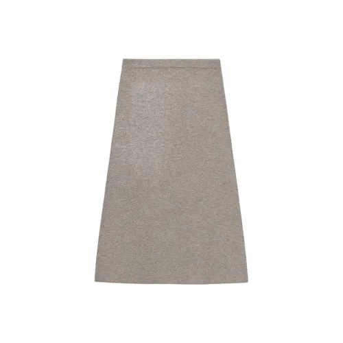 ZARA Песочный Зебровый принт Женские Повседневные Длинные Юбки