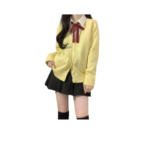 STYUW Женский Комплект с Юбкой Желтого Цвета