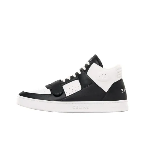 CELINE CT 02 MID Топ Стильные Скейтбординги Мужской Черный Белый