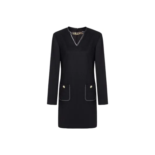 KARL LAGERFELD FW25 Длинное платье с длинными рукавами женское