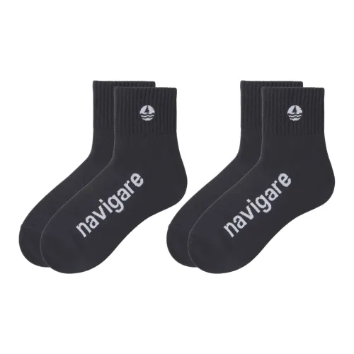 NAVIGARE [2 упаковки] 2 черные унисекс носки MID до икры