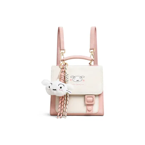 VINEY Карандаш SHIN Chan Коллаборация Синтетическая кожа Рюкзак Обычный Женские Экрю