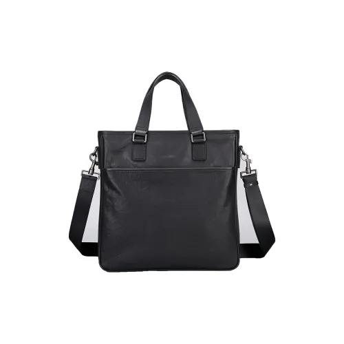 DOSRFINI Сумка из натуральной коровьей кожи стандартная мужская черная