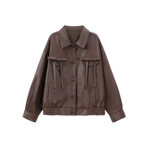 OURUOKE Кофейный Высококачественный Двойной Слой Женские Куртки