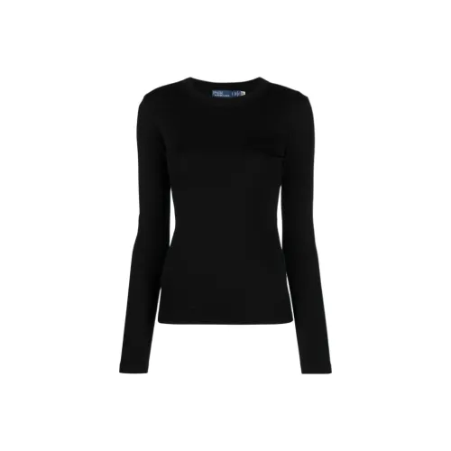 Polo Ralph Lauren Т-рубашка с оборванным плечом женская черная