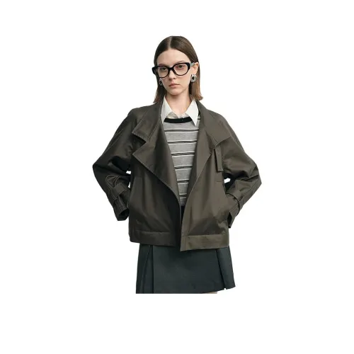 DESIGNICE Бирюзовый Женский Тренч