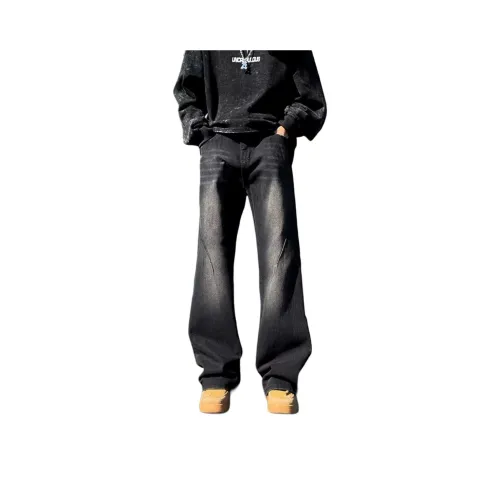 CARE NOTE Черные Унисекс Джинсы