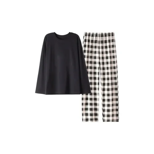 QIAOYUN Черный мужской комплект пижам