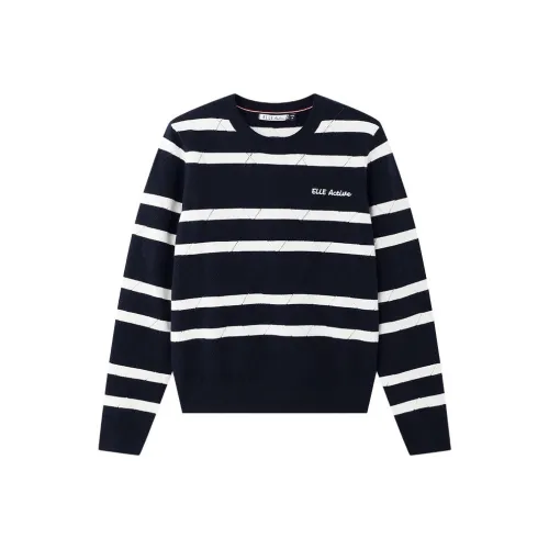 Elle Active Темно-синий Белый Женский Трикотаж