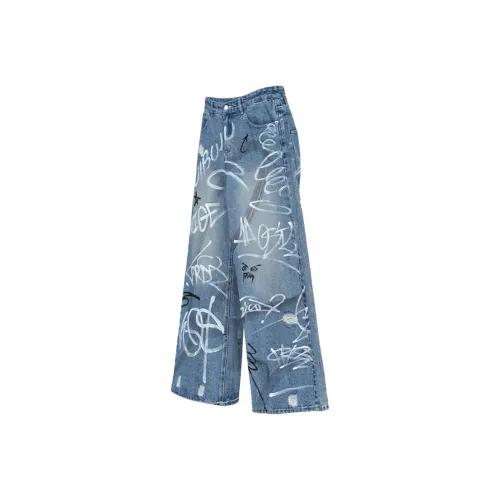 HRDW Синий Унисекс Джинсы