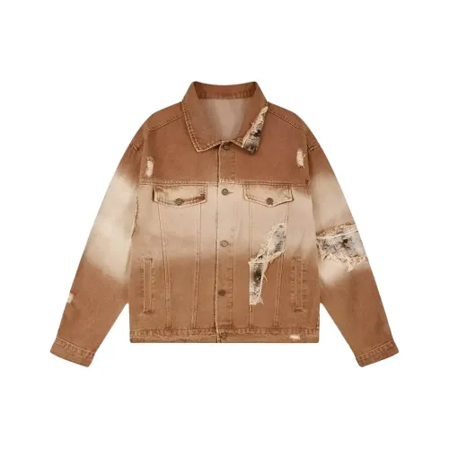 Meter American Luxury Streetwear Рваный деним с аппликацией куртка подростки