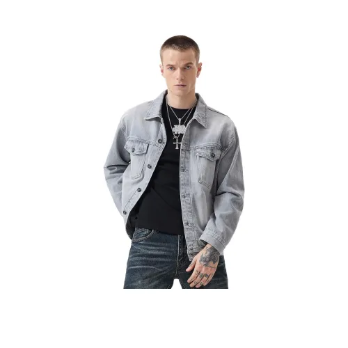 NITENG Светло-серый Унисекс Джинсовые куртки