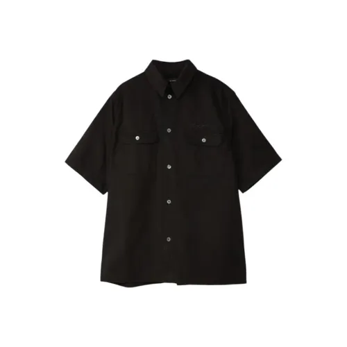 WILLY CHAVARRIA Черные Мужские Рубашки