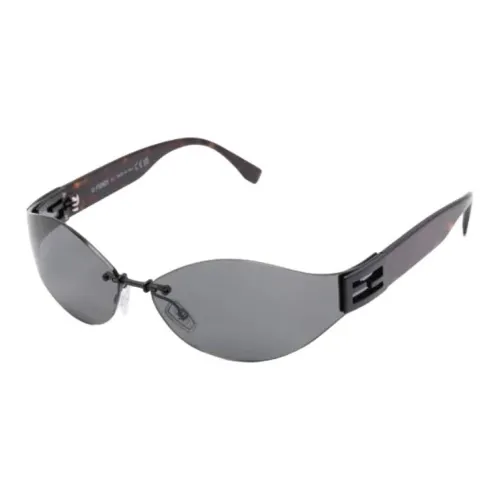 FENDI Металл Aviator Солнцезащитные очки Женские Черный