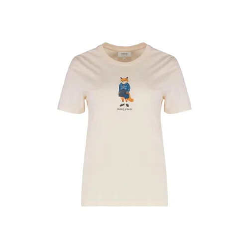 Maison Kitsune Dressed Fox Белый Женские T-рубашки