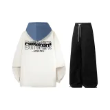 Комплект одежды (Абрикосовый синий топ + черные штаны)