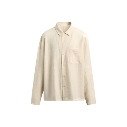 ZARA Натуральная Белая Мужская Рубашка