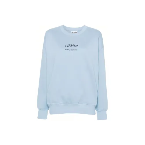 GANNI Толстовка Женская Небесно-голубая