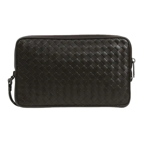 Bottega Veneta Клатч из коровьей кожи стандартный мужской темный кофейный