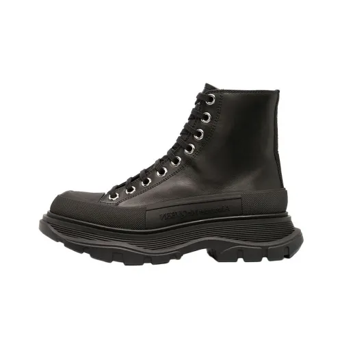 Alexander McQueen Tread Slick Короткий Martin Boot Женские Черный