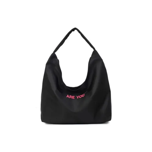 Han Munie Ткань Тоут Сумка Сумка через плечо Обычная Женская Черная Желтая