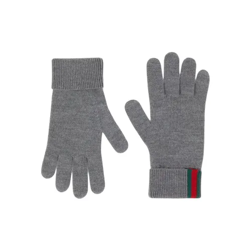 GUCCI Шерстяные трикотажные перчатки Мужские Серые