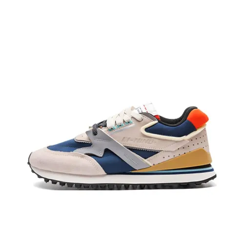 Лайнер Амортизация Противоскользящий Легкий Низкий Топ Беговые кроссовки Мужской Синий Белый Красный