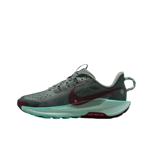 Nike Pegasus Trail 5 Low Топ Детские беговые кроссовки Глина Зеленый Подростки