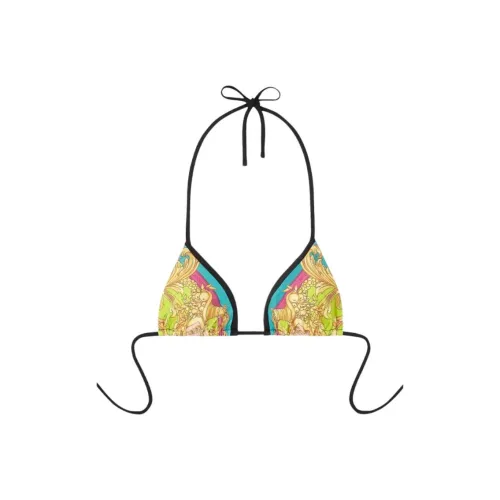 VERSACE Фиолетовый Желтый Женские Бикини